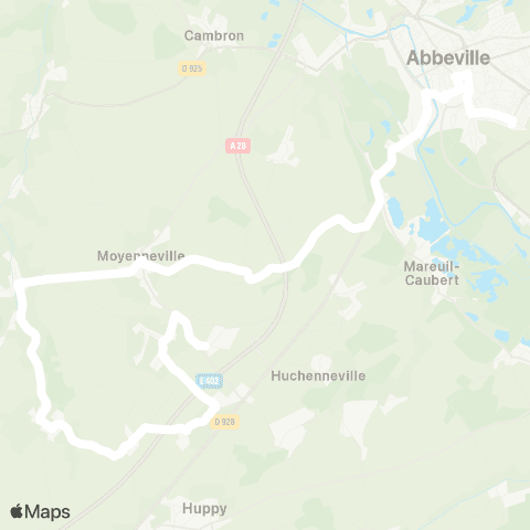 Hauts-de-France Car 80 - Lignes scolaires  map