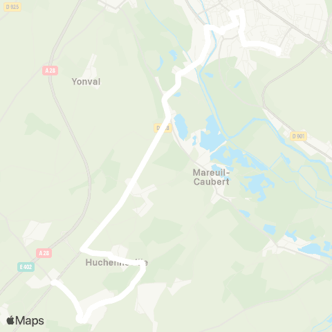 Hauts-de-France Car 80 - Lignes scolaires  map