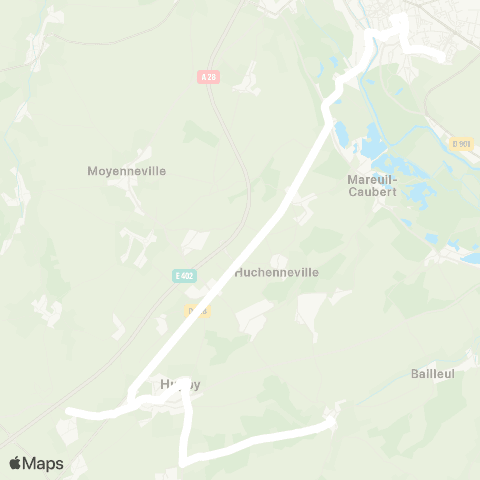 Hauts-de-France Car 80 - Lignes scolaires  map