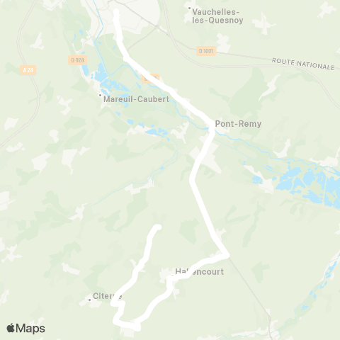 Hauts-de-France Car 80 - Lignes scolaires  map