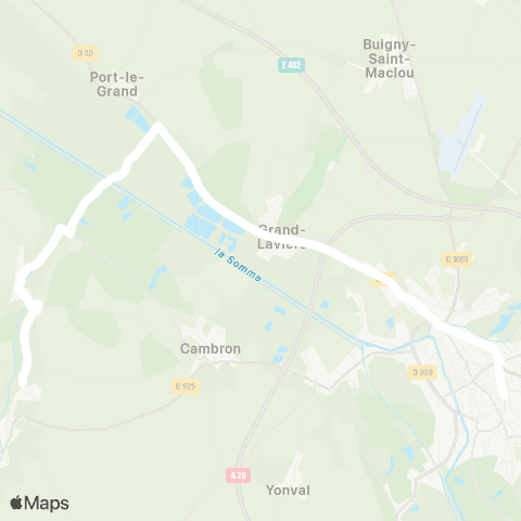 Hauts-de-France Car 80 - Lignes scolaires  map