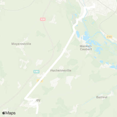 Hauts-de-France Car 80 - Lignes scolaires  map