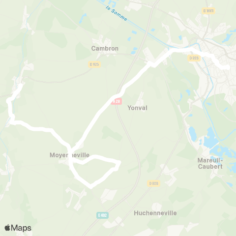 Hauts-de-France Car 80 - Lignes scolaires  map