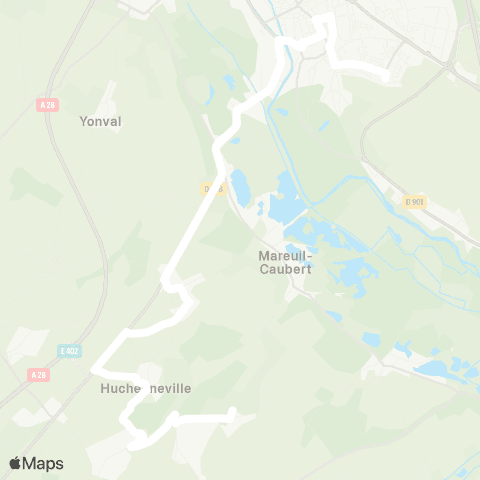 Hauts-de-France Car 80 - Lignes scolaires  map