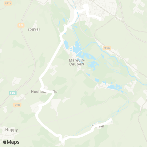 Hauts-de-France Car 80 - Lignes scolaires  map