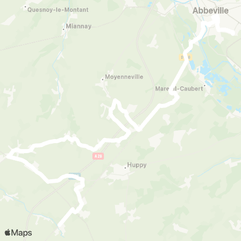 Hauts-de-France Car 80 - Lignes scolaires  map
