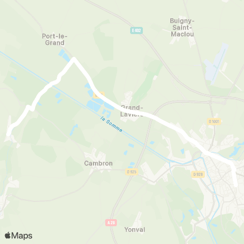 Hauts-de-France Car 80 - Lignes scolaires  map