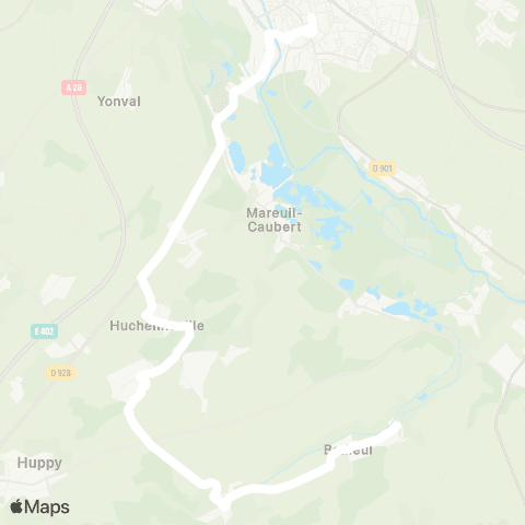 Hauts-de-France Car 80 - Lignes scolaires  map