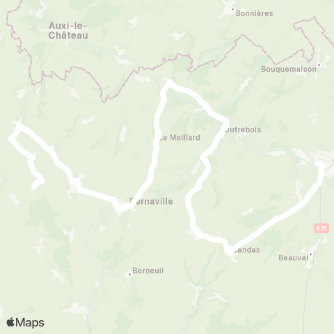 Hauts-de-France Car 80 - Lignes scolaires  map