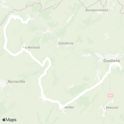 Hauts-de-France Car 80 - Lignes scolaires  map