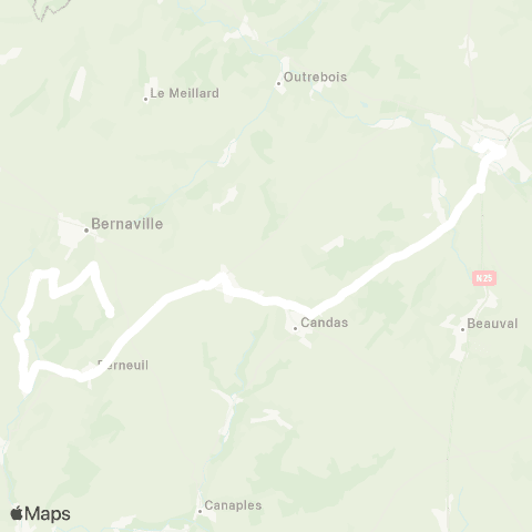 Hauts-de-France Car 80 - Lignes scolaires  map
