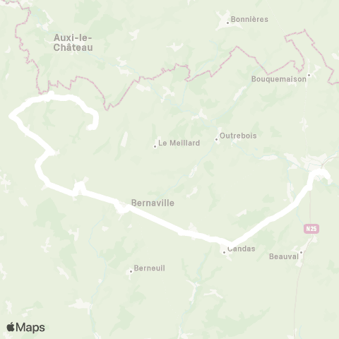 Hauts-de-France Car 80 - Lignes scolaires  map
