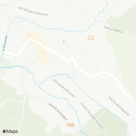 Hauts-de-France Car 80 - Lignes scolaires  map