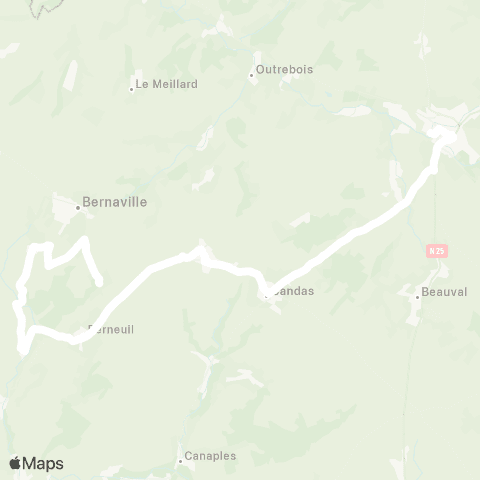 Hauts-de-France Car 80 - Lignes scolaires  map