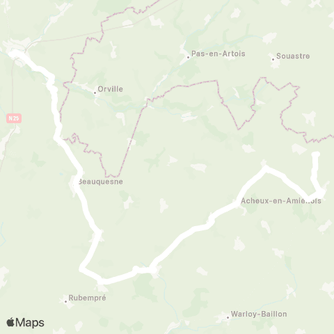 Hauts-de-France Car 80 - Lignes scolaires  map