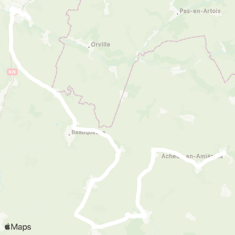 Hauts-de-France Car 80 - Lignes scolaires  map