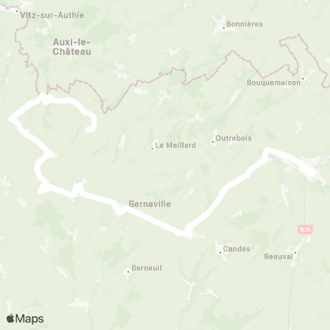 Hauts-de-France Car 80 - Lignes scolaires  map