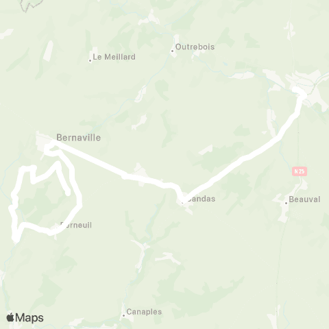 Hauts-de-France Car 80 - Lignes scolaires  map