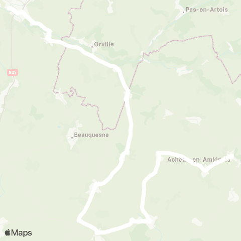 Hauts-de-France Car 80 - Lignes scolaires  map