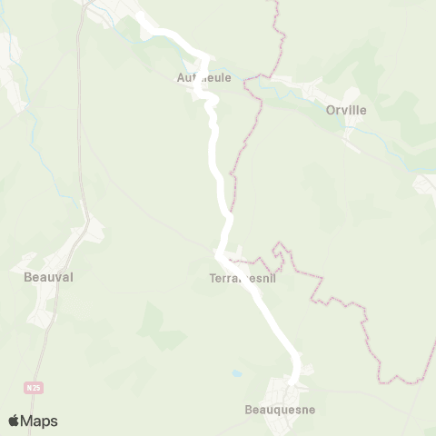 Hauts-de-France Car 80 - Lignes scolaires  map