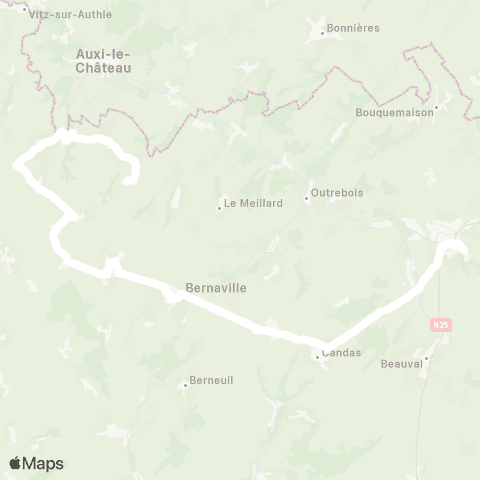 Hauts-de-France Car 80 - Lignes scolaires  map