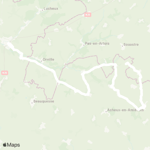 Hauts-de-France Car 80 - Lignes scolaires  map