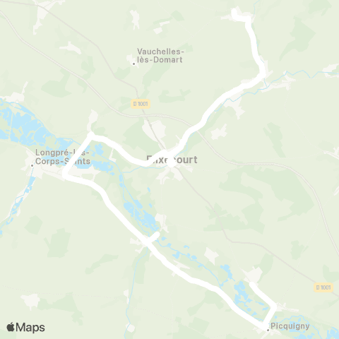 Hauts-de-France Car 80 - Lignes scolaires  map