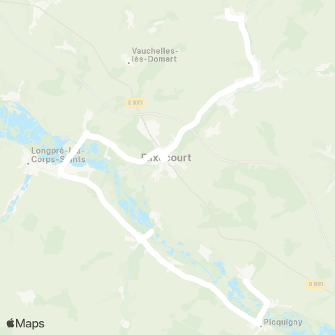 Hauts-de-France Car 80 - Lignes scolaires  map