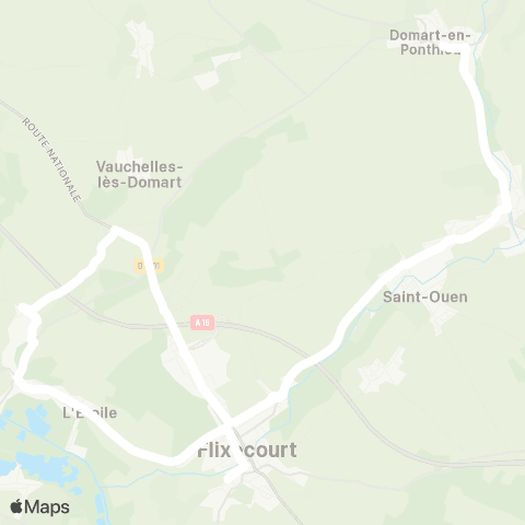 Hauts-de-France Car 80 - Lignes scolaires  map