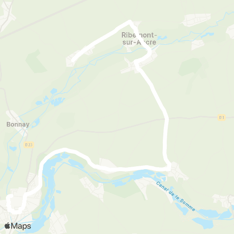 Hauts-de-France Car 80 - Lignes scolaires  map