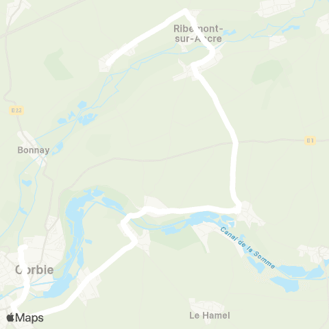 Hauts-de-France Car 80 - Lignes scolaires  map