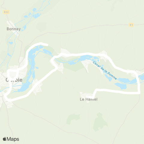 Hauts-de-France Car 80 - Lignes scolaires  map