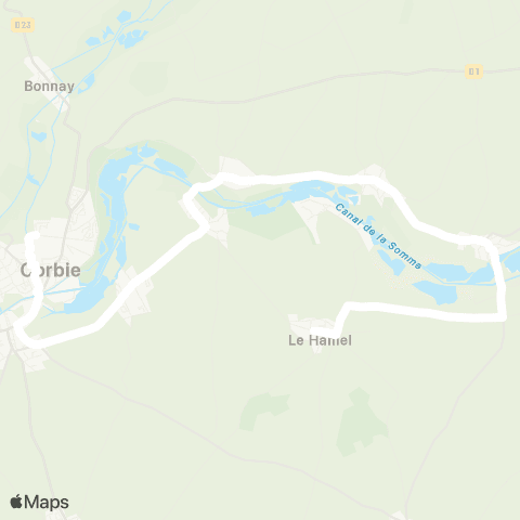 Hauts-de-France Car 80 - Lignes scolaires  map