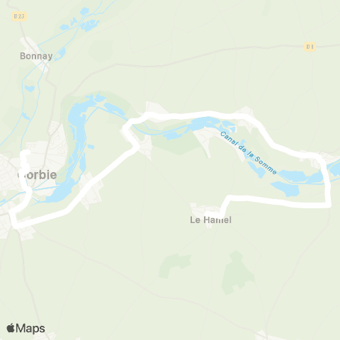 Hauts-de-France Car 80 - Lignes scolaires  map