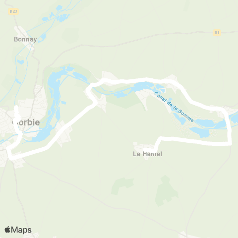 Hauts-de-France Car 80 - Lignes scolaires  map