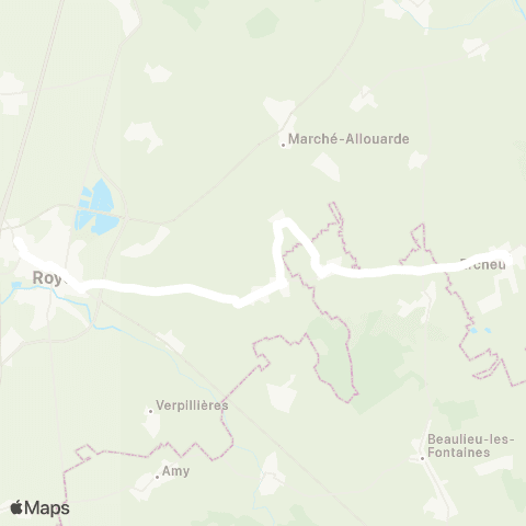 Hauts-de-France Car 80 - Lignes scolaires  map