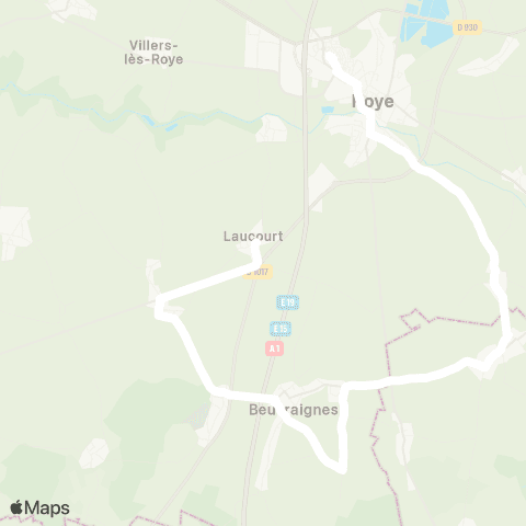 Hauts-de-France Car 80 - Lignes scolaires  map