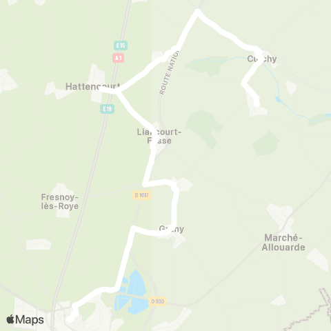 Hauts-de-France Car 80 - Lignes scolaires  map