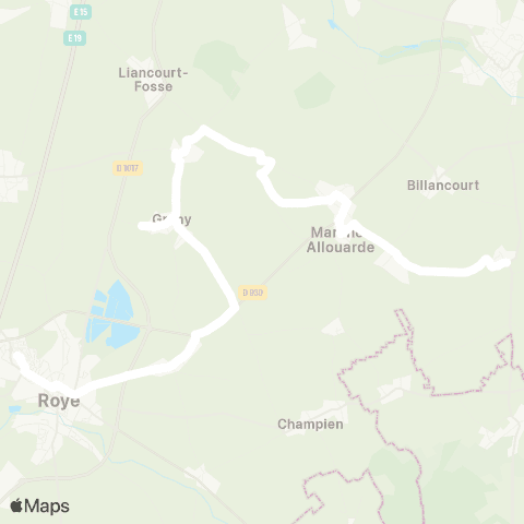 Hauts-de-France Car 80 - Lignes scolaires  map