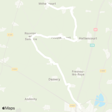 Hauts-de-France Car 80 - Lignes scolaires  map