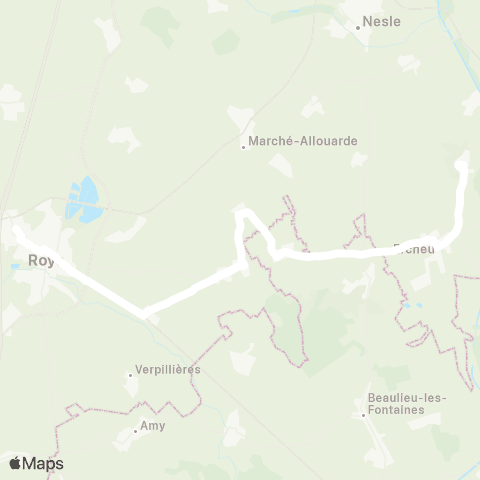 Hauts-de-France Car 80 - Lignes scolaires  map