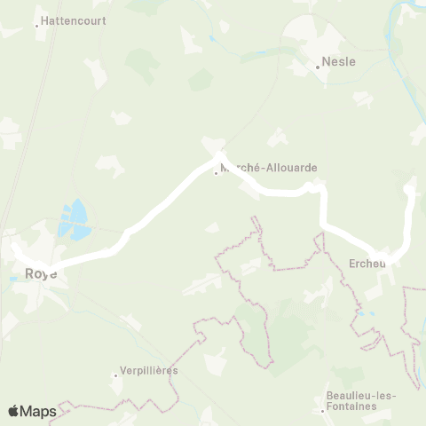 Hauts-de-France Car 80 - Lignes scolaires  map