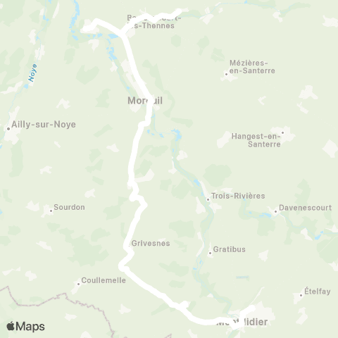 Hauts-de-France Car 80 - Lignes scolaires  map