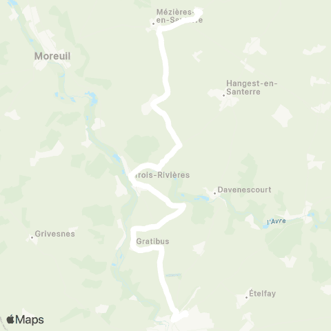 Hauts-de-France Car 80 - Lignes scolaires  map
