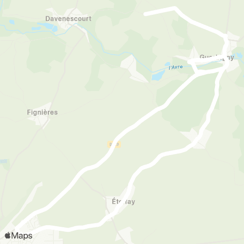 Hauts-de-France Car 80 - Lignes scolaires  map
