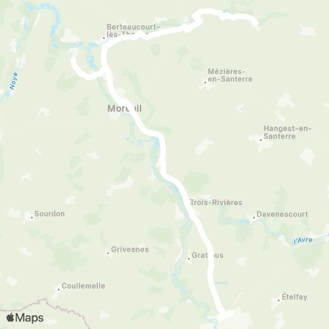 Hauts-de-France Car 80 - Lignes scolaires  map