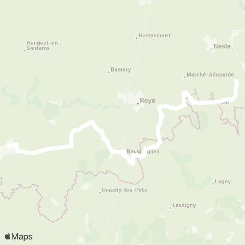 Hauts-de-France Car 80 - Lignes scolaires  map