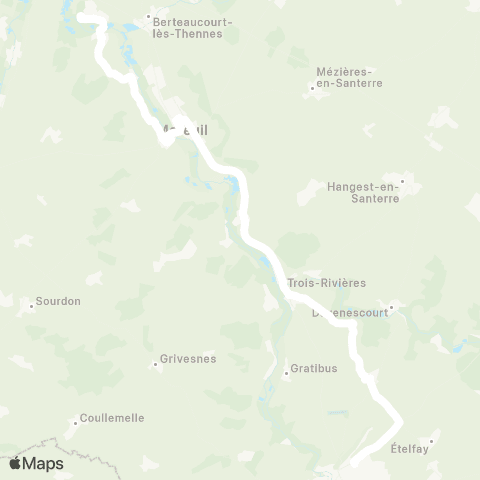 Hauts-de-France Car 80 - Lignes scolaires  map