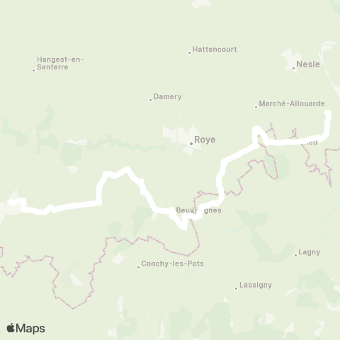 Hauts-de-France Car 80 - Lignes scolaires  map