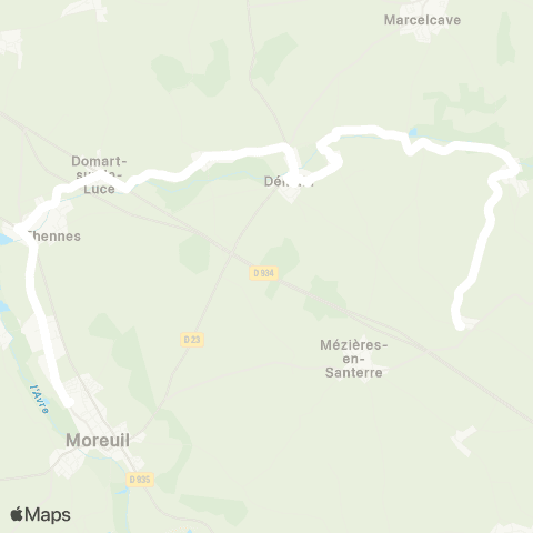 Hauts-de-France Car 80 - Lignes scolaires  map
